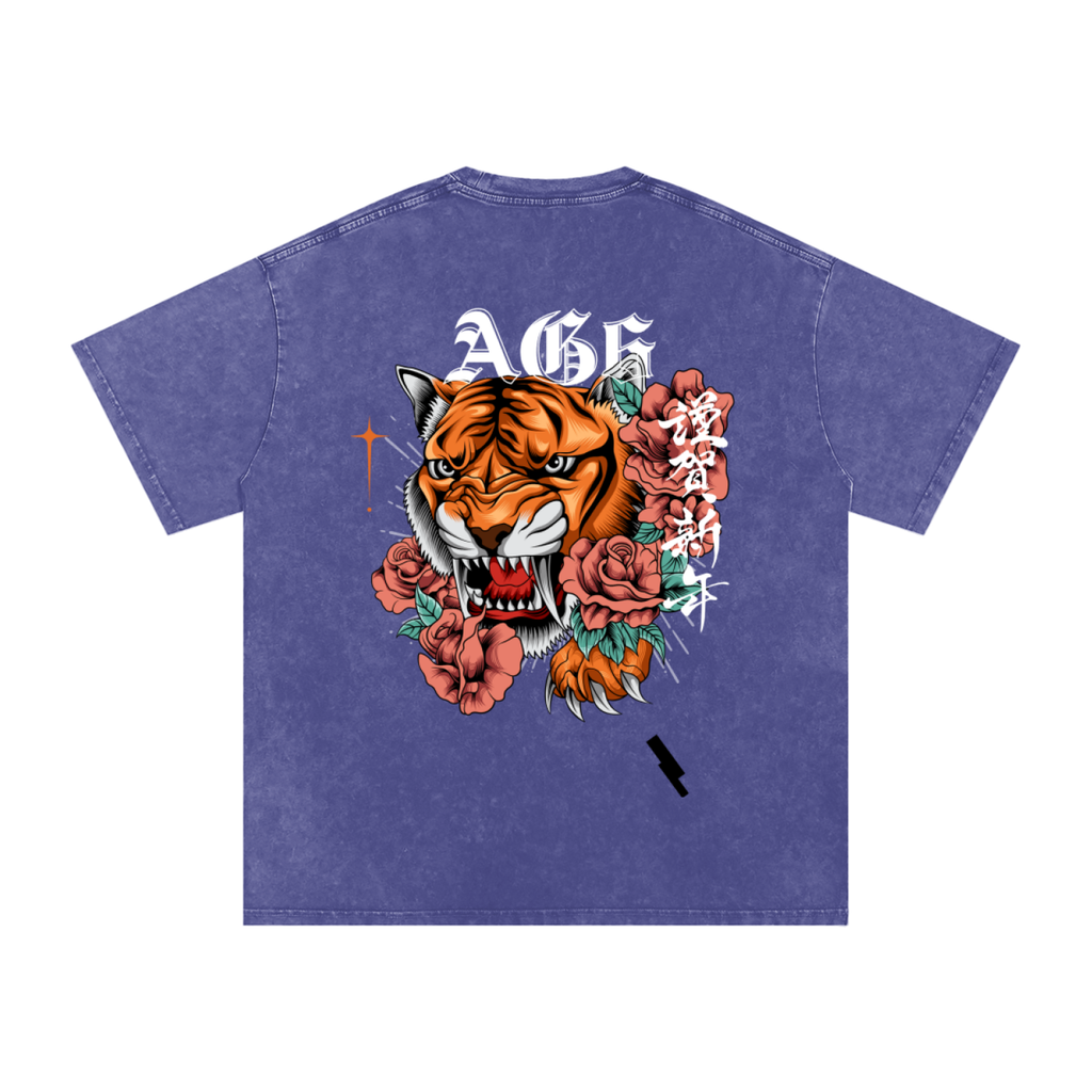 Tiger Snow Washed Oversized T-Shirt