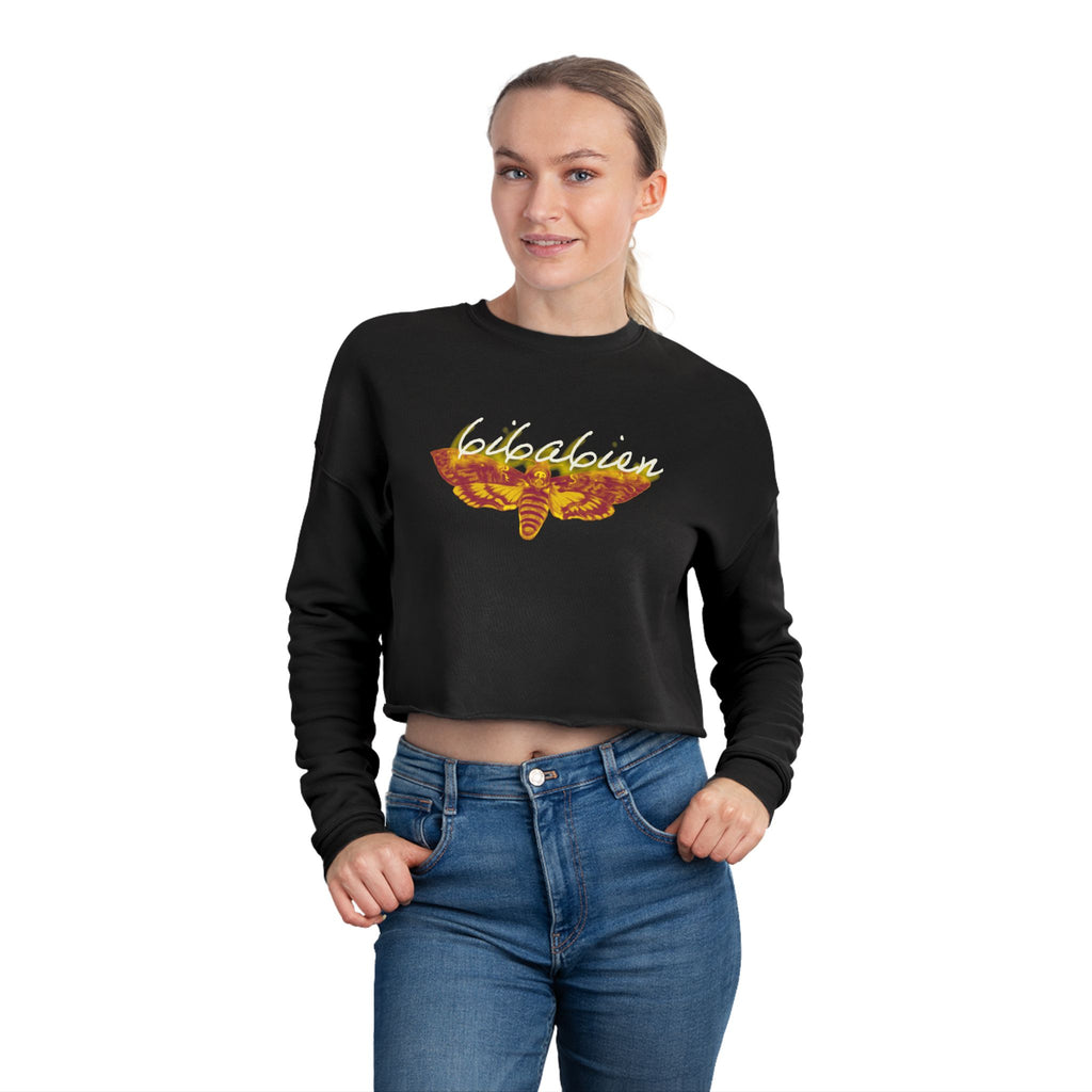 6i6a6ien Moth Women's Cropped Sweatshirt