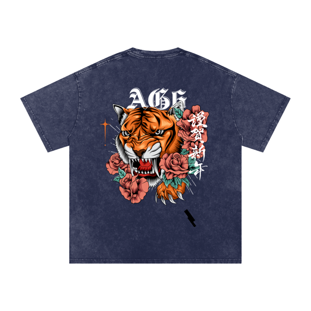 Tiger Snow Washed Oversized T-Shirt