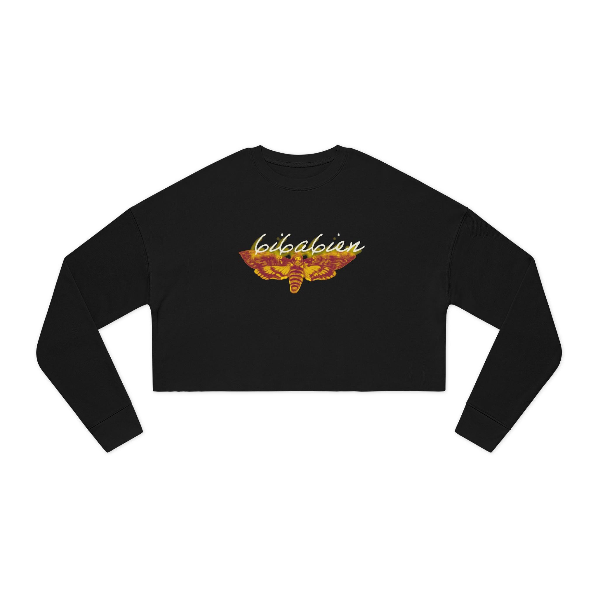 6i6a6ien Moth Women's Cropped Sweatshirt