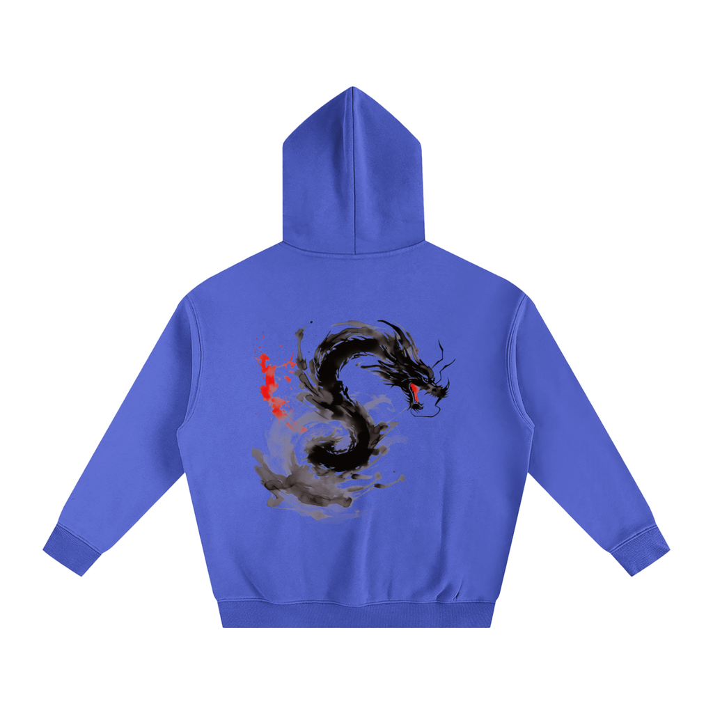 Dragon Art Oversize Fleeced Hoodie