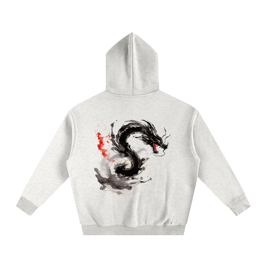 Dragon Art Oversize Fleeced Hoodie