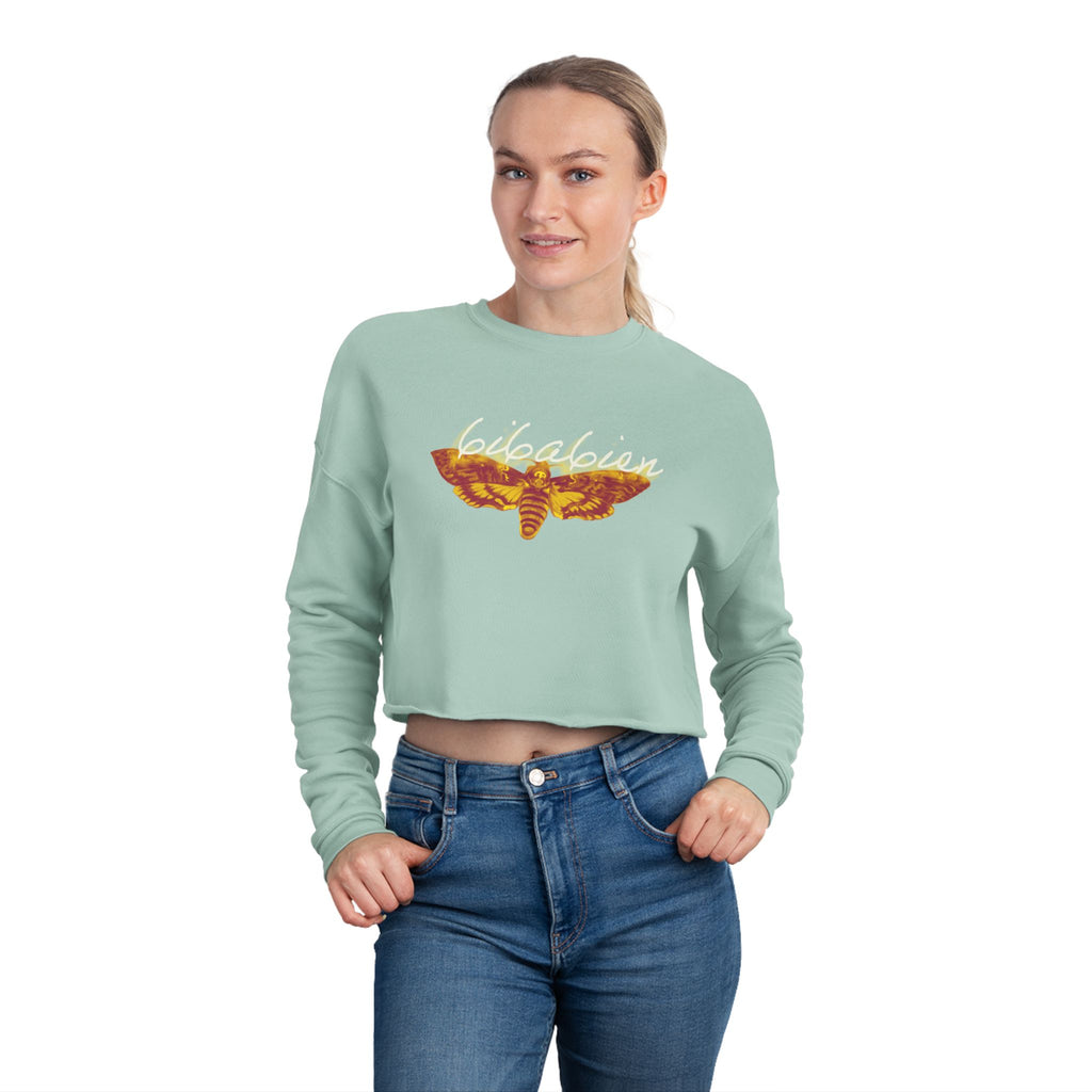 6i6a6ien Moth Women's Cropped Sweatshirt