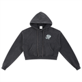 “Everythings Fine” Snow Washed Cropped Hoodie