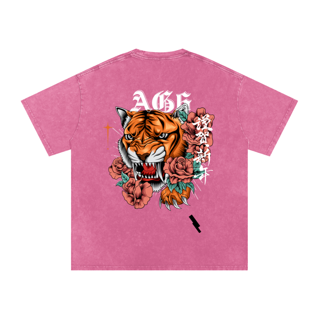 Tiger Snow Washed Oversized T-Shirt