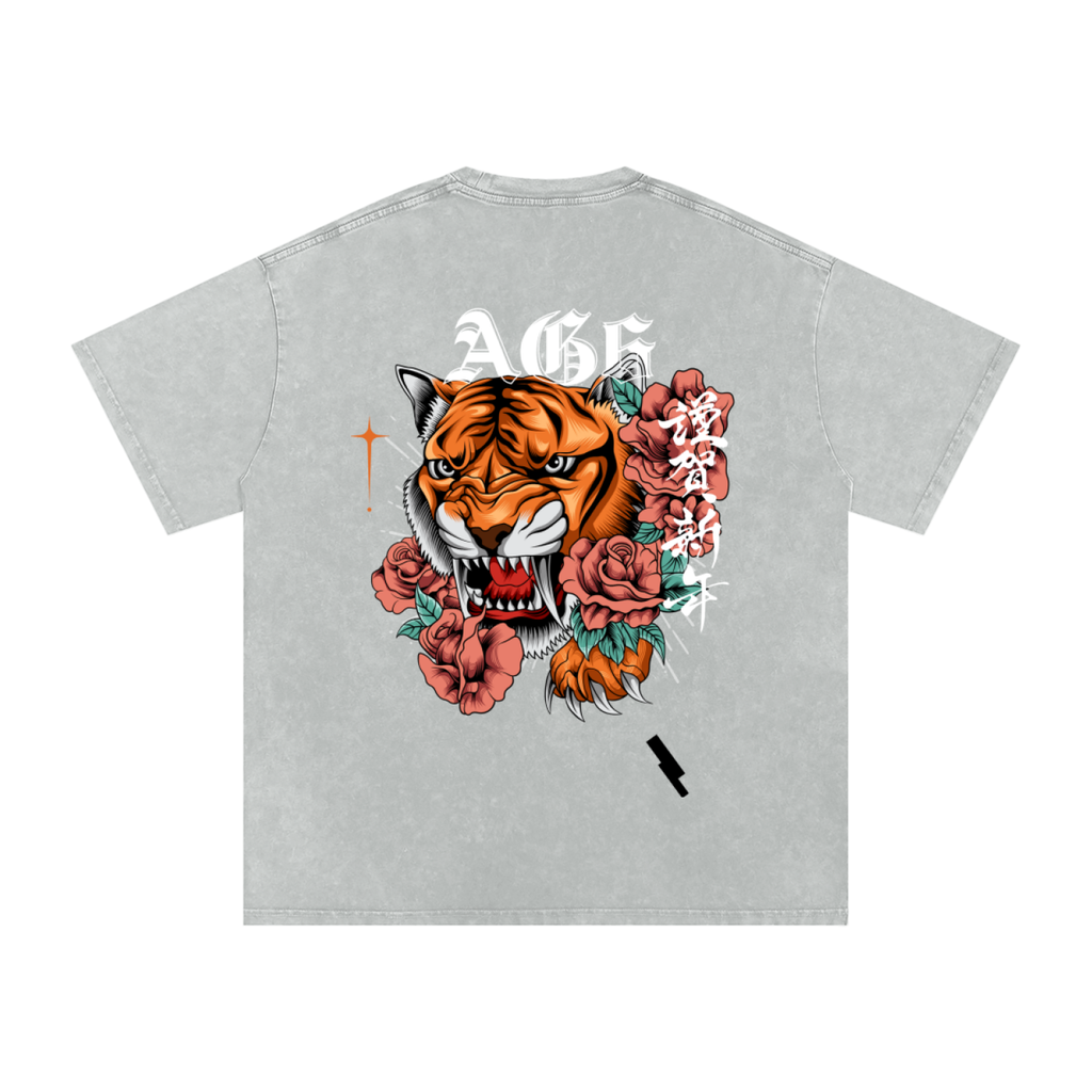 Tiger Snow Washed Oversized T-Shirt
