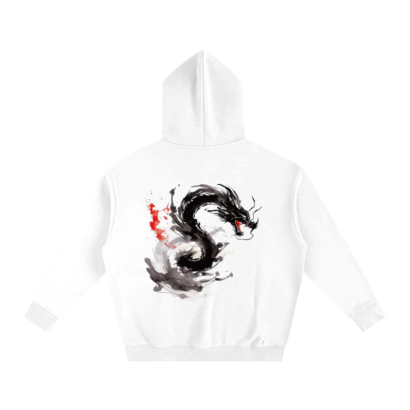 Dragon Art Oversize Fleeced Hoodie