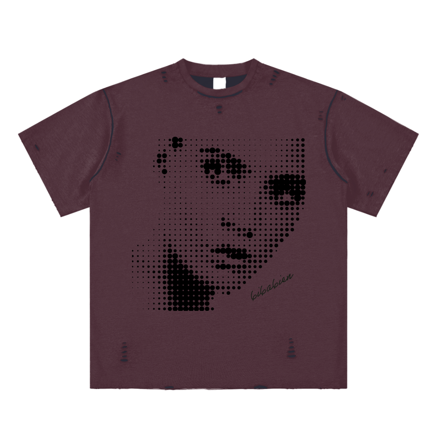6i6a6ien Hand-frayed Reversible T-shirt