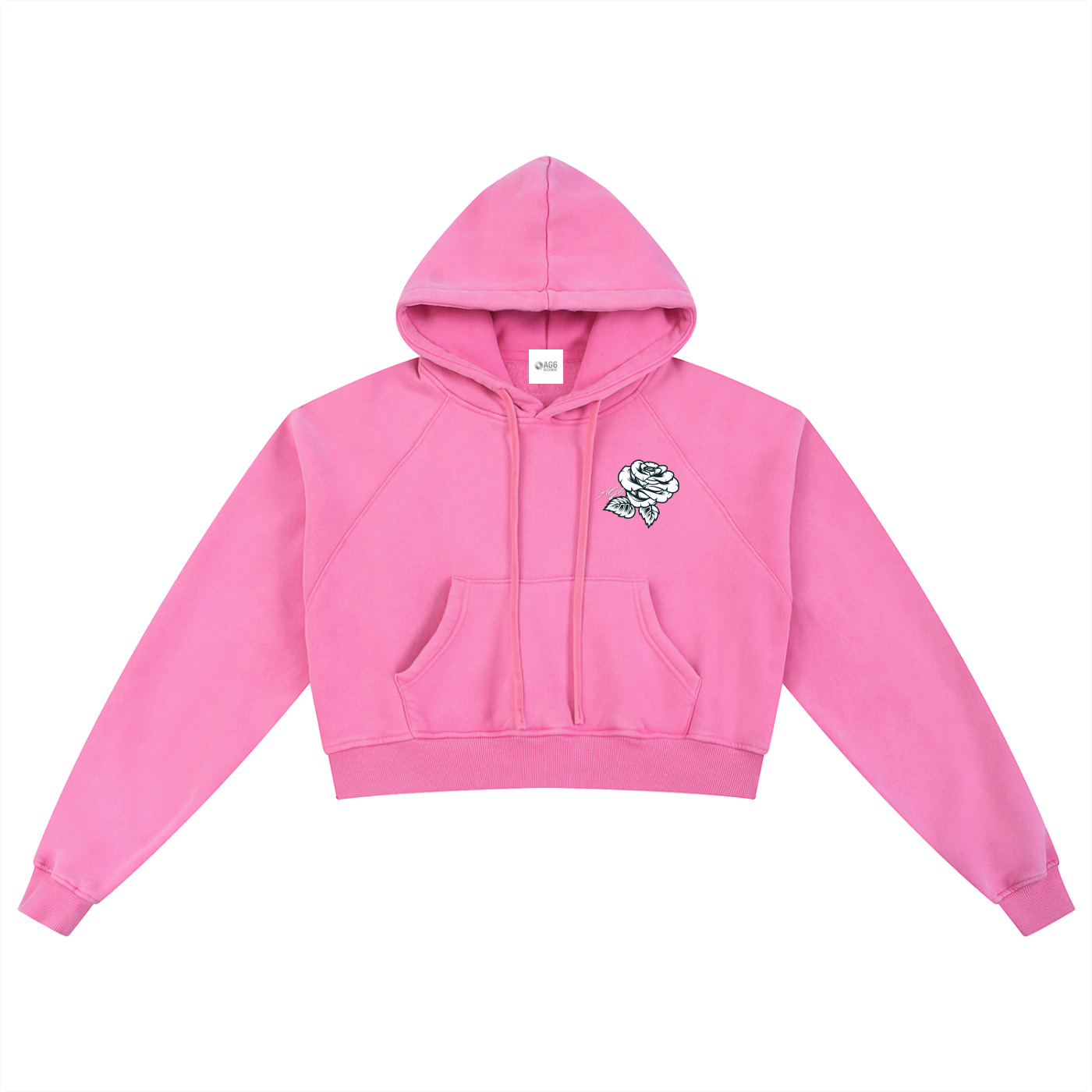 “Everythings Fine” Snow Washed Cropped Hoodie
