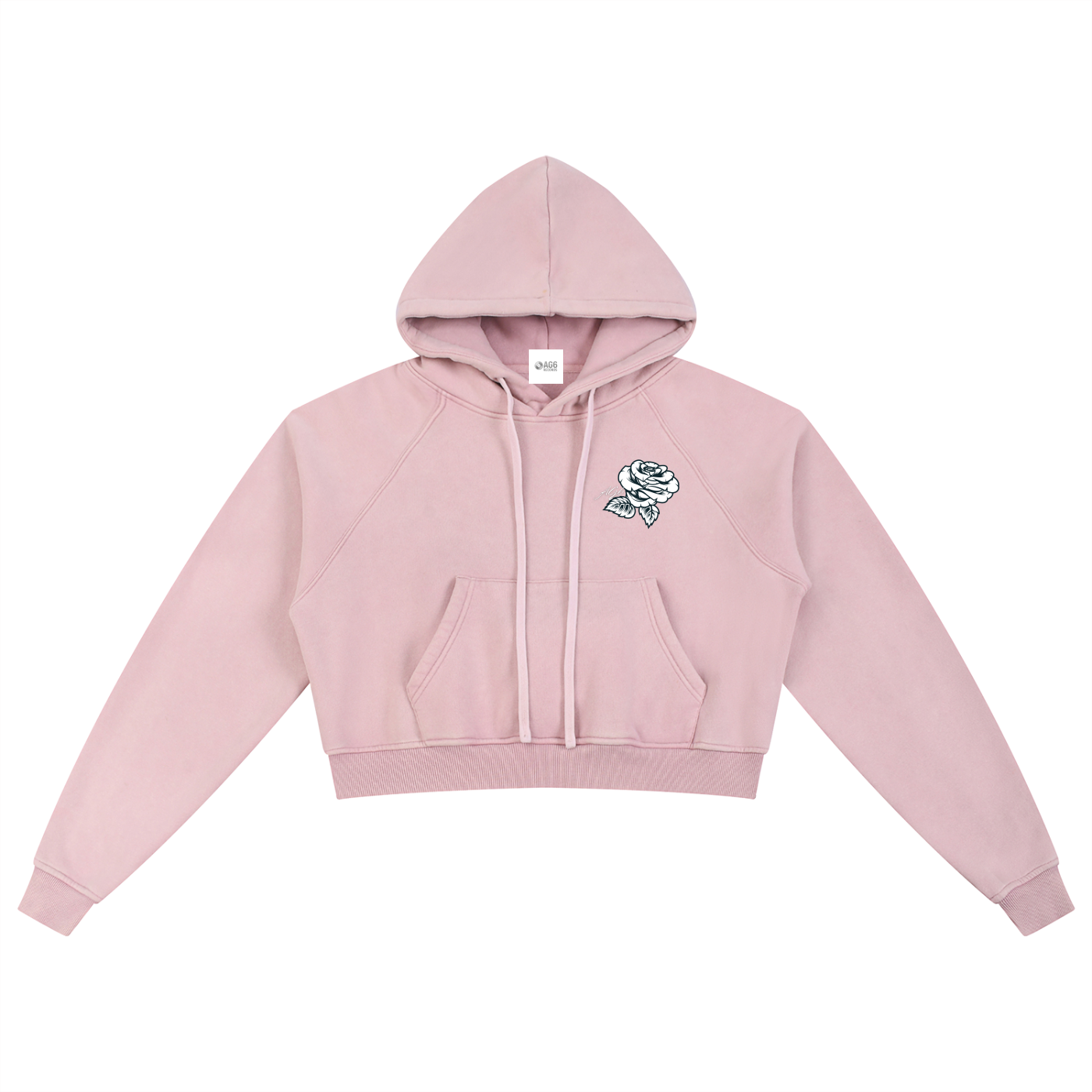 “Everythings Fine” Snow Washed Cropped Hoodie