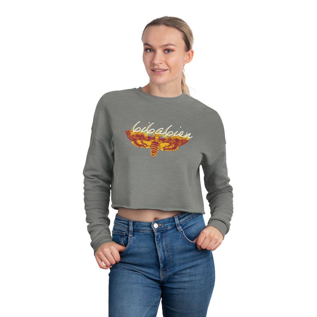 6i6a6ien Moth Women's Cropped Sweatshirt