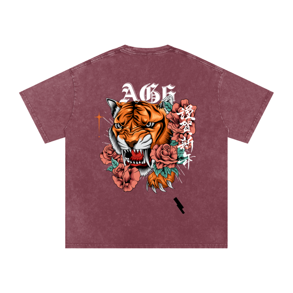 Tiger Snow Washed Oversized T-Shirt