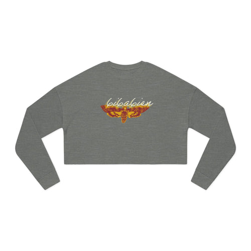 6i6a6ien Moth Women's Cropped Sweatshirt