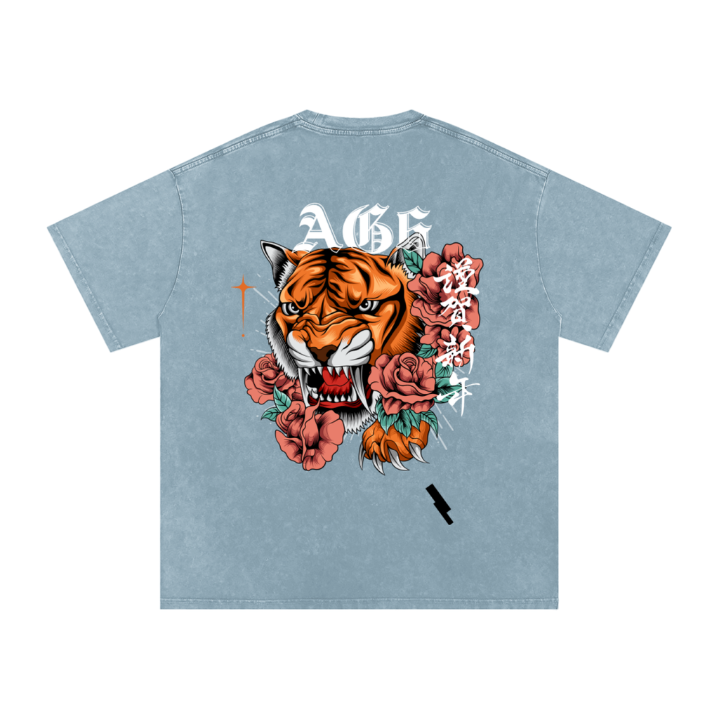 Tiger Snow Washed Oversized T-Shirt