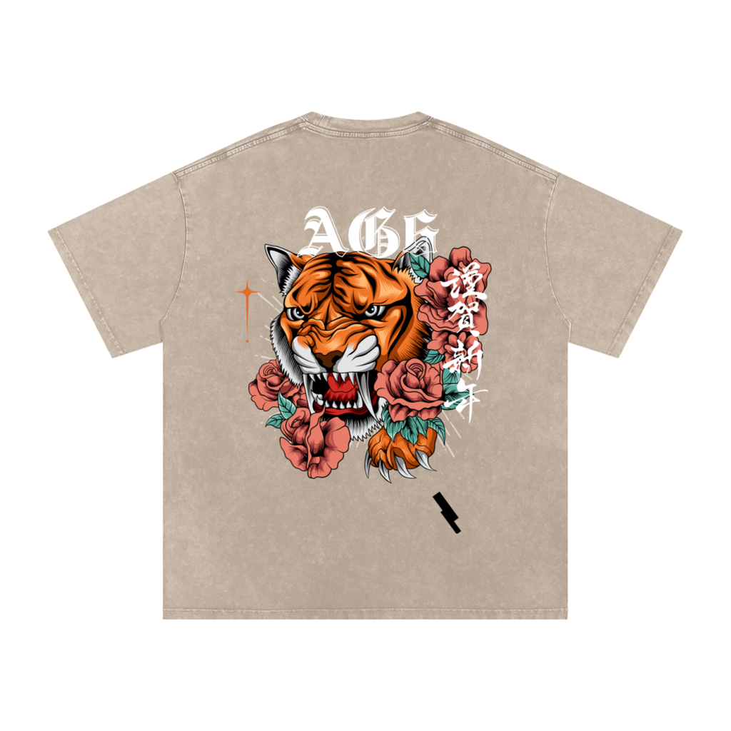 Tiger Snow Washed Oversized T-Shirt