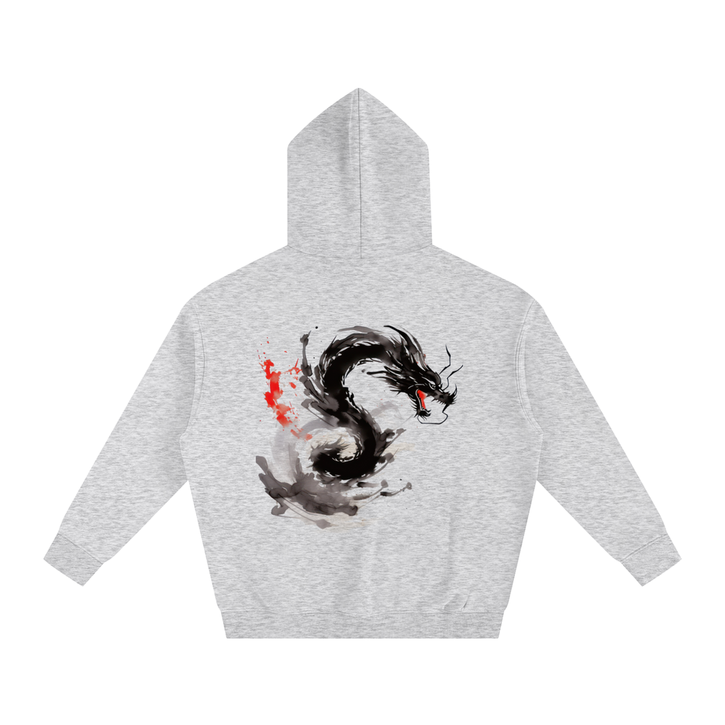 Dragon Art Oversize Fleeced Hoodie