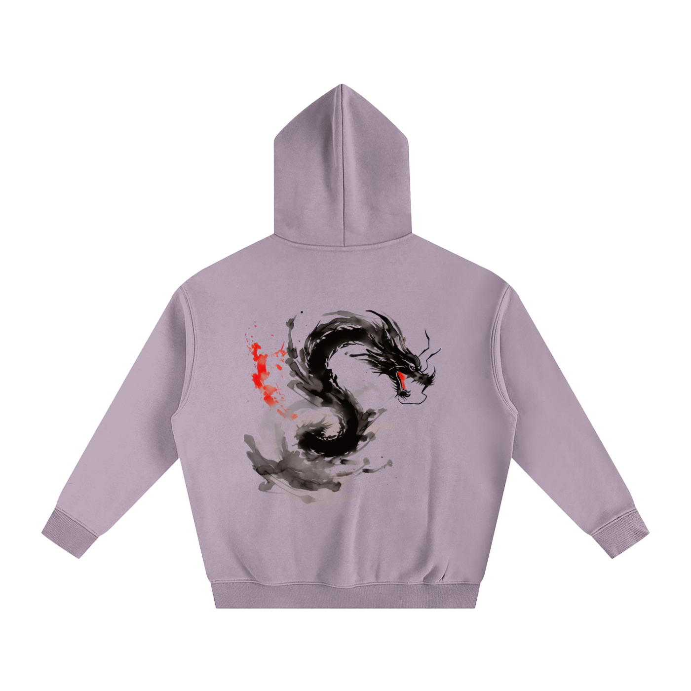 Dragon Art Oversize Fleeced Hoodie