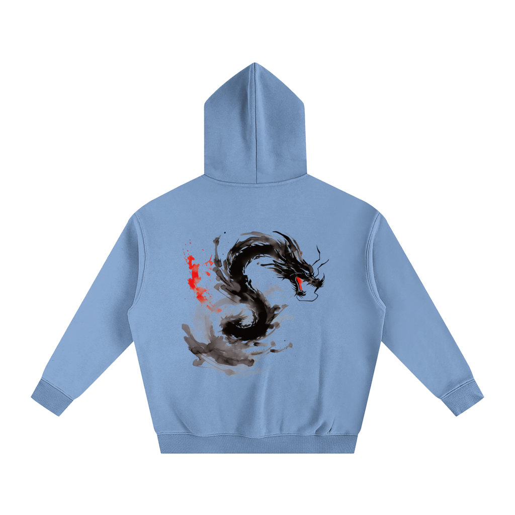 Dragon Art Oversize Fleeced Hoodie